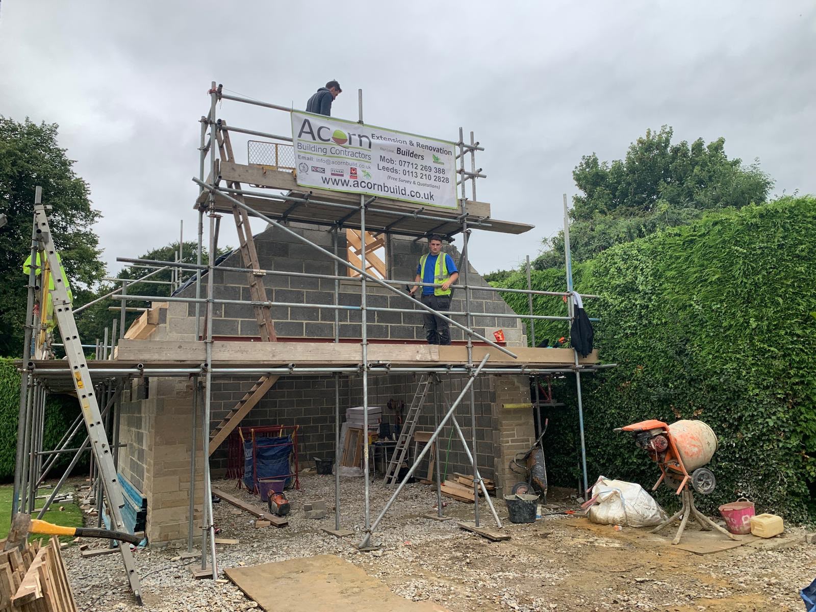 Gable walls in construction