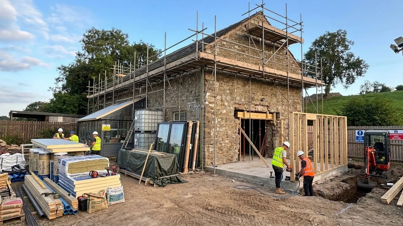 Stone barn conversion project 4